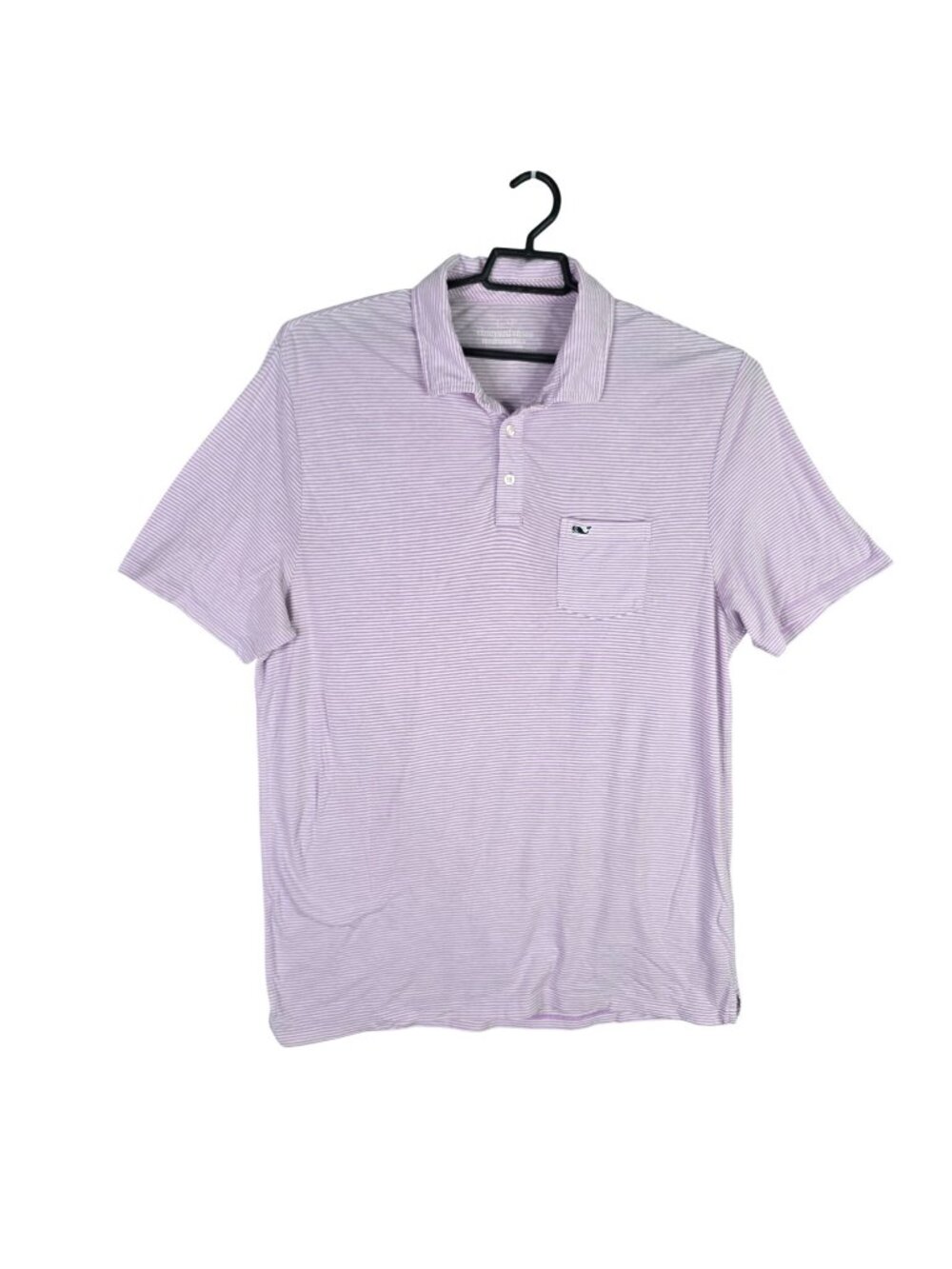 Mens Vineyard Vines Striped Edgartown Polo Shirt Short Sleeve Cotton Blend L